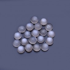 Grey moonstone 3mm round cabochon 0.13 cts
